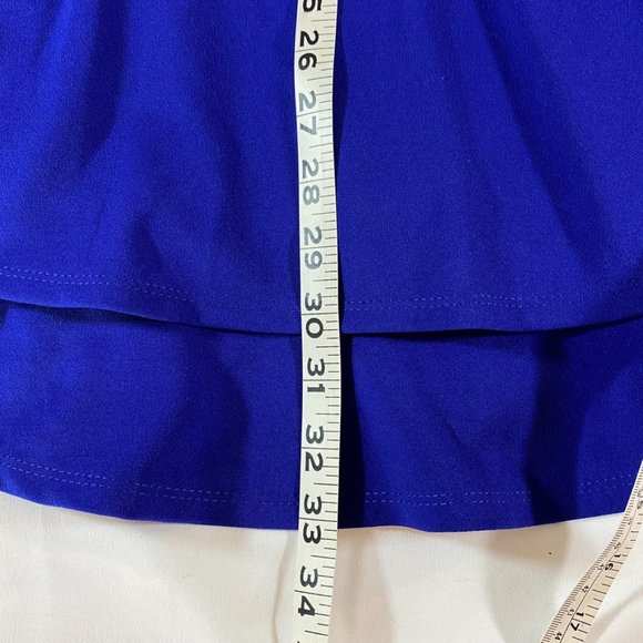 Royal Blue Emerald Sundae Cocktail dress with Gold emblem self Belt Size 11 NWT - Picture 11 of 12